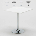 Tavolino bar rotondo quadrato nero bianco 70x70 Bistrot Saldi