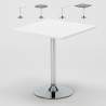 Tavolino bar rotondo quadrato nero bianco 70x70 Bistrot Saldi