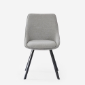 Sedia girevole per sala da pranzo design moderno in tessuto Navya Stock