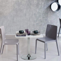 Tavolino bar rotondo quadrato nero bianco 70x70 Bistrot Costo
