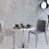 Tavolino bar rotondo quadrato nero bianco 70x70 Bistrot Costo