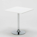 Tavolino bar rotondo quadrato nero bianco 70x70 Bistrot Prezzo