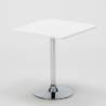 Tavolino bar rotondo quadrato nero bianco 70x70 Bistrot Prezzo