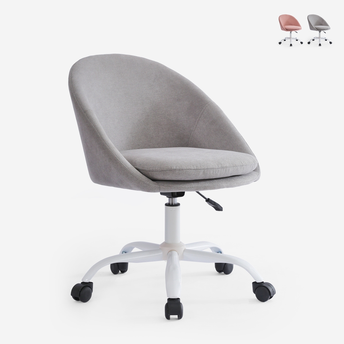 Sedia da ufficio girevole in tessuto regolabile in altezza Mikro Promozione Sedia da ufficio girevole in tessuto regolabile in altezza Mikro Promozione