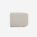 Divano 4 posti componibile con pouf design modulare moderno Yuna-4P Costo