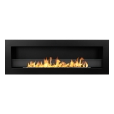 Camino a bioetanolo da incasso parete biocamino 120x40 Livorno 120 nero Offerta