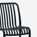 Sedia da esterno giardino moderna in polipropilene bianco nero Sawas Scelta