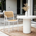 Sedia da giardino cucina in polipropilene con braccioli viennese Varmi Offerta