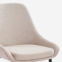Sedia moderna da cucina in tessuto con gambe in metallo nero Piros Misure