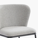 Sedia per sala da pranzo di design moderno in tessuto gambe nere Lasta Costo