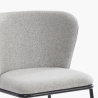 Sedia per sala da pranzo di design moderno in tessuto gambe nere Lasta Costo