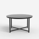 Tavolino da caffè salotto rotondo 80cm con piano effetto marmo Granato Scelta