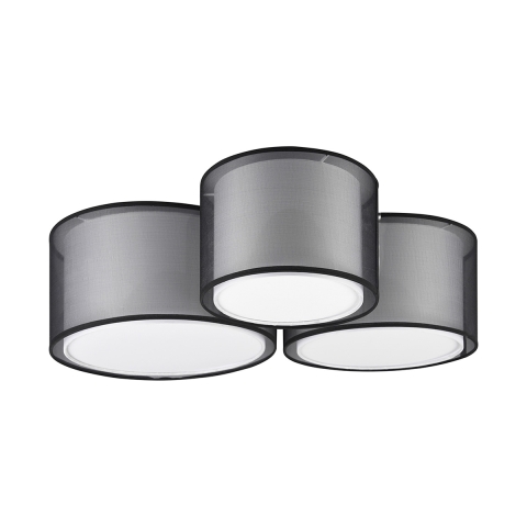 Plafoniera moderna con 3 paralumi circolari per soggiorno cucina Soliv Promozione