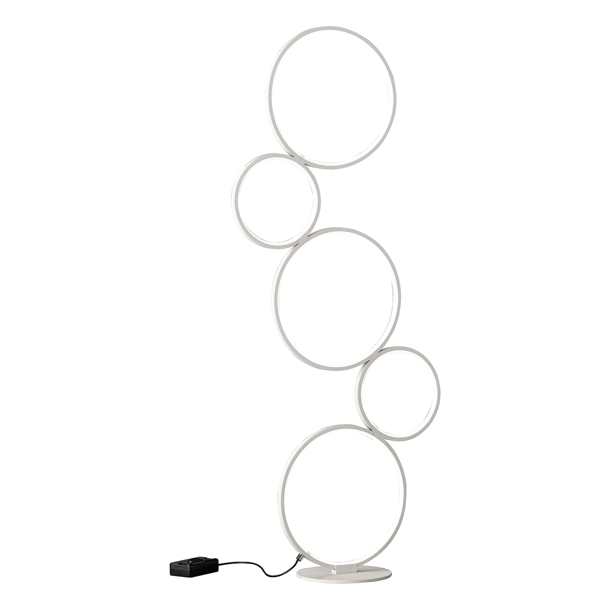 Lampadaire LED moderne à 5 cercles avec lumière dimmable Nural Promotion Lampadaire LED moderne à 5 cercles avec lumière dimmable Nural Promotion