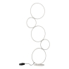 Piantana LED moderna design a 5 cerchi con luce dimmerabile Nural Promozione