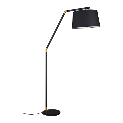 Moderne schwarze und goldene Stehlampe mit Stoffschirm Kepas Aktion