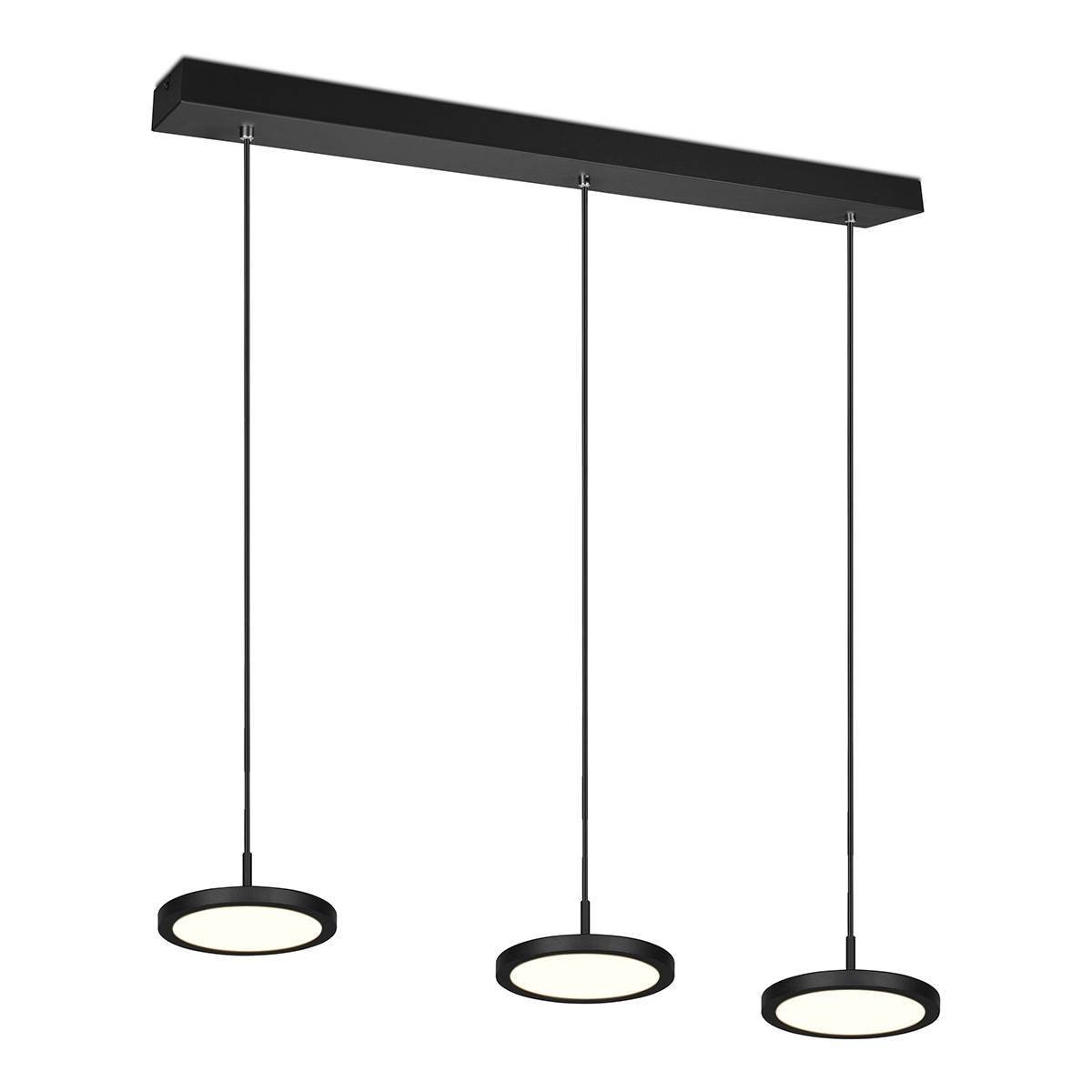 Moderne schwarze LED-Pendelleuchte mit 3 dimmbaren Lichtern Pular Aktion Moderne schwarze LED-Pendelleuchte mit 3 dimmbaren Lichtern Pular Aktion