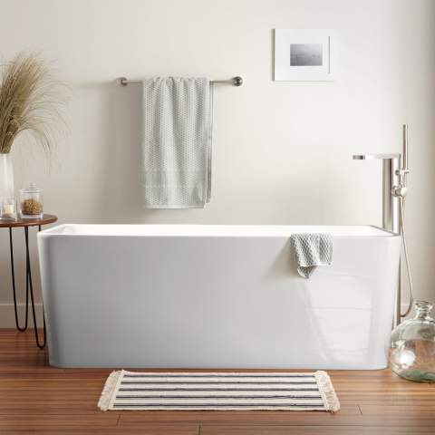 Freistehende Badewanne mit Klassischem Design aus Harz Andro Aktion
