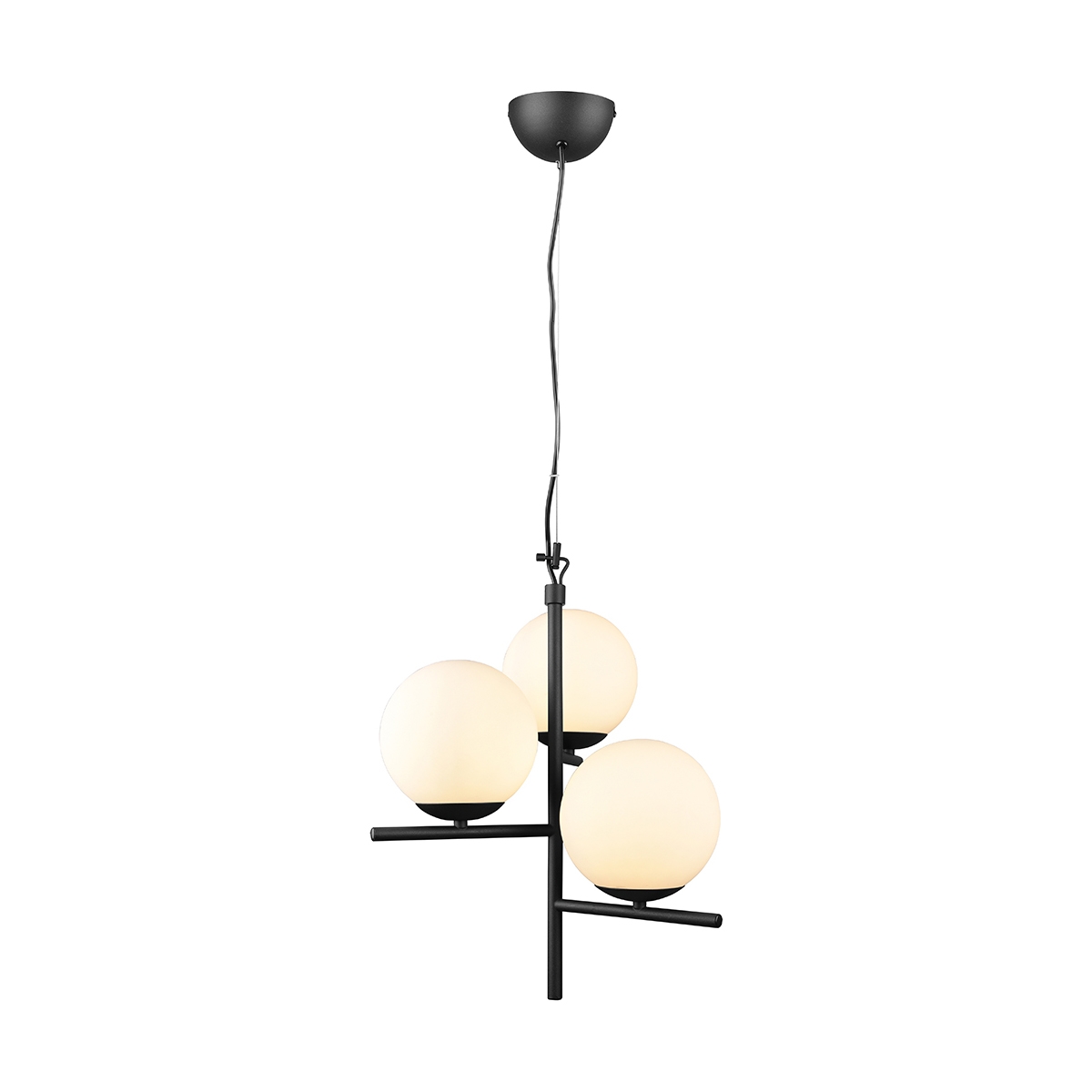 Lampada a sospensione moderna con 3 luci a sfera in vetro bianco Lumoa Promozione Lampada a sospensione moderna con 3 luci a sfera in vetro bianco Lumoa Promozione