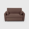 Divano letto 2 posti estraibile design moderno in tessuto Porto Rico 