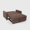 Divano letto 2 posti estraibile design moderno in tessuto Porto Rico 