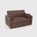 Divano letto 2 posti estraibile design moderno in tessuto Porto Rico 