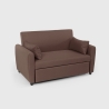 Divano letto 2 posti estraibile design moderno in tessuto Porto Rico 