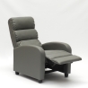 Fauteuil relax inclinable avec repose-pieds en similicuir Alice 