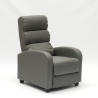 Fauteuil relax inclinable avec repose-pieds en similicuir Alice 