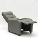 Fauteuil relax inclinable avec repose-pieds en similicuir Alice 