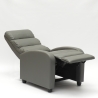 Fauteuil relax inclinable avec repose-pieds en similicuir Alice 
