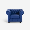 Sessel Wohnzimmer klassischer Stil Chesterfield Samt Coventry
 Modell