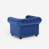 Sessel Wohnzimmer klassischer Stil Chesterfield Samt Coventry
 Maße
