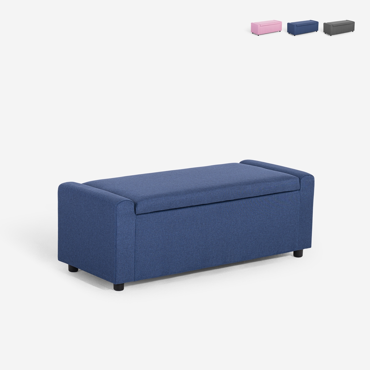 Sitzbank mit Stauraum aus Stoff für das Schlafzimmer und den Eingang Merak Aktion Sitzbank mit Stauraum aus Stoff für das Schlafzimmer und den Eingang Merak Aktion