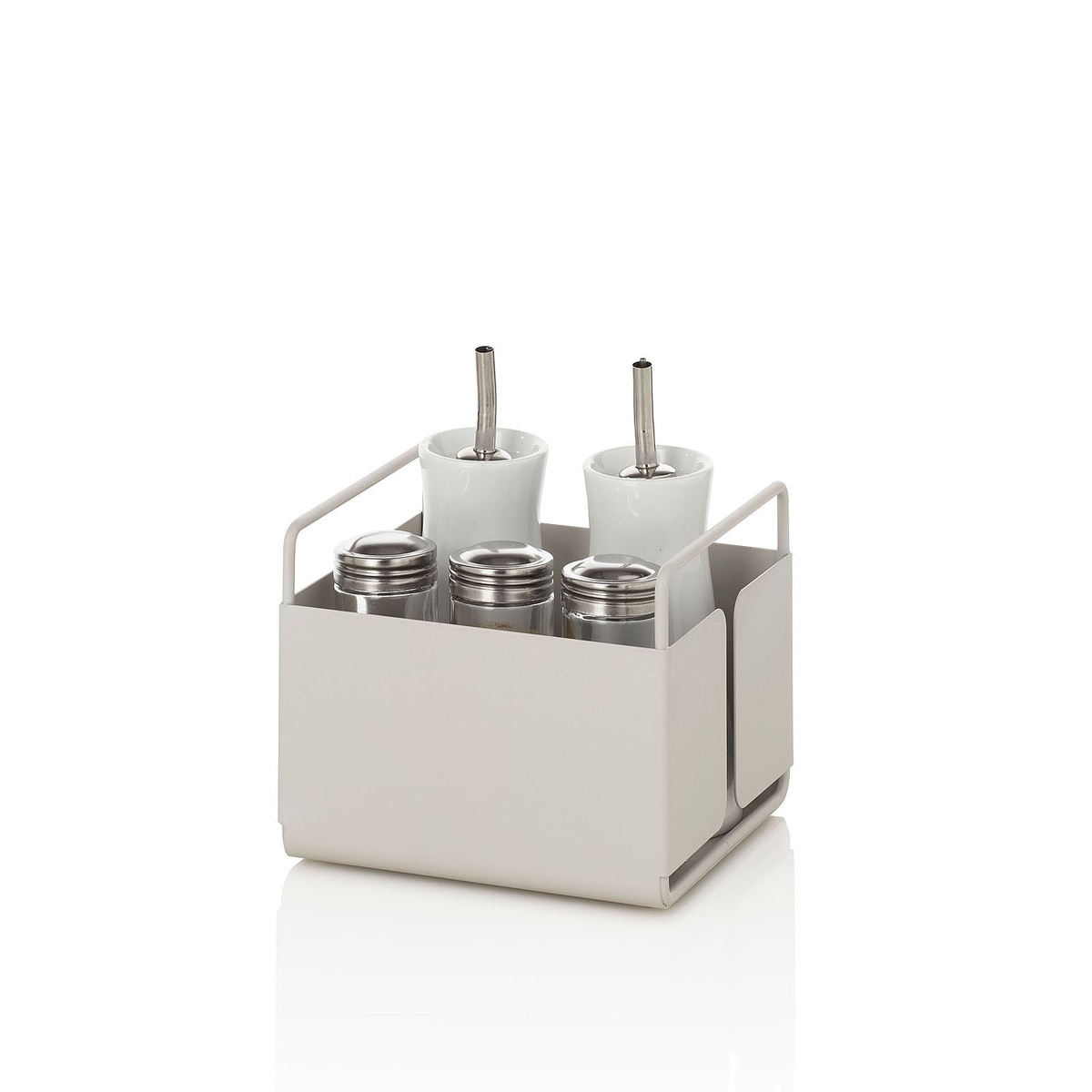 Organisateur de table en métal blanc pour cuisine et salle de bain Kyo Promotion Organisateur de table en métal blanc pour cuisine et salle de bain Kyo Promotion