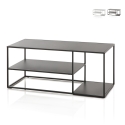 Tavolino da salotto in metallo design moderno 120x50cm Angie Promozione