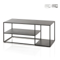 Tavolino da salotto in metallo design moderno 120x50cm Angie Promozione