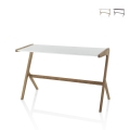 Scrivania ufficio moderna in legno design minimalista Allison Promozione