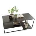 Tavolino da salotto in metallo design moderno 120x50cm Angie Sconti