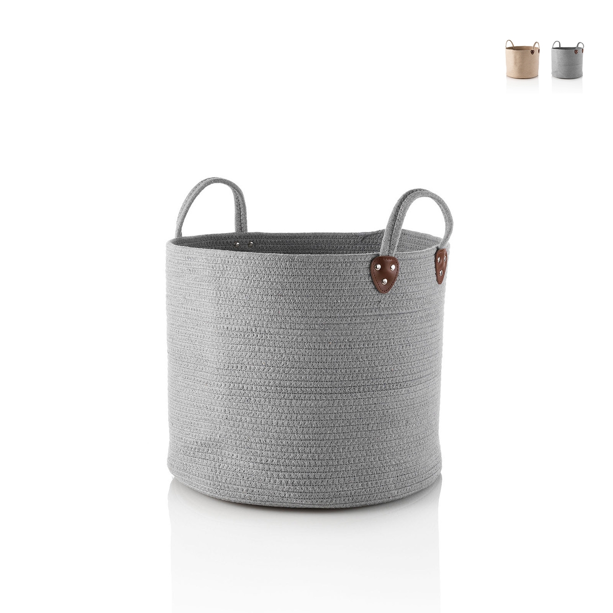 Cesto contenitore in tessuto cotone organizer con manici Giulio Promozione Cesto contenitore in tessuto cotone organizer con manici Giulio Promozione