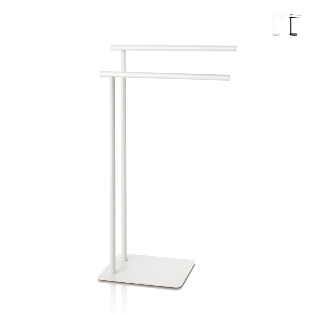Portasciugamani da terra 2 aste in metallo per bagno Hiro Promozione Portasciugamani da terra 2 aste in metallo per bagno Hiro Promozione