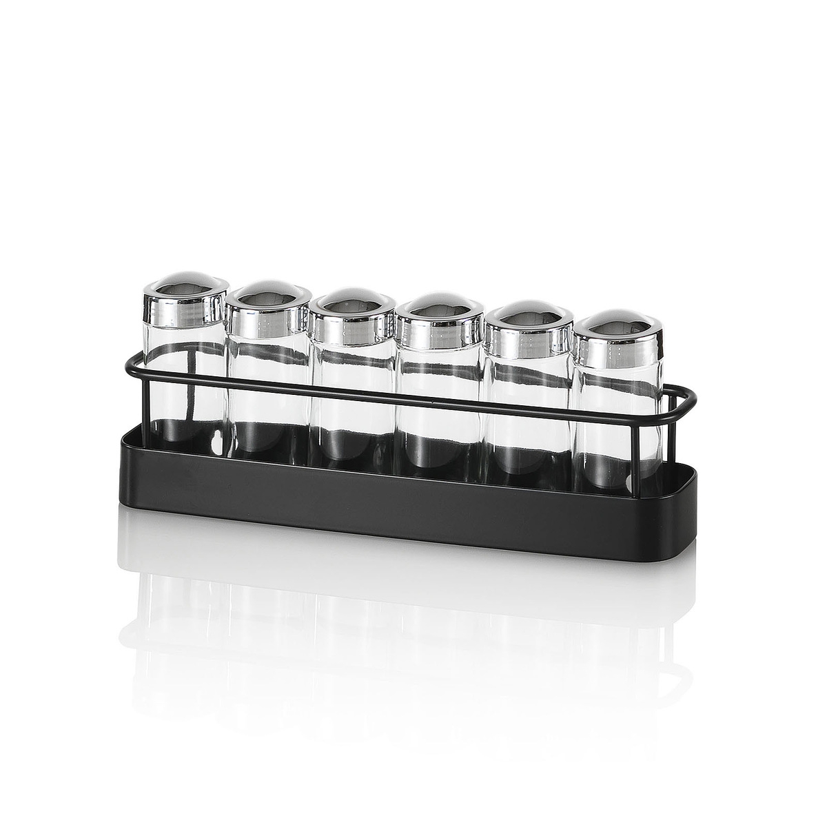 Portaspezie da cucina con set 6 barattoli in vetro Lyu Promozione Portaspezie da cucina con set 6 barattoli in vetro Lyu Promozione
