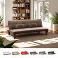 Divano letto pronto letto 3 posti in similpelle economico Topazio Promozione