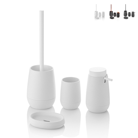Ensemble de salle de bain distributeur verre porte-savon et porte-brosse Trendy Promotion