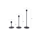 Set 3 porta candele in metallo nero stile minimal Zen Offerta