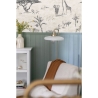 Vintage Tapete Safari Dschungeltiere Beige für Kopfteil Bett Rabatte