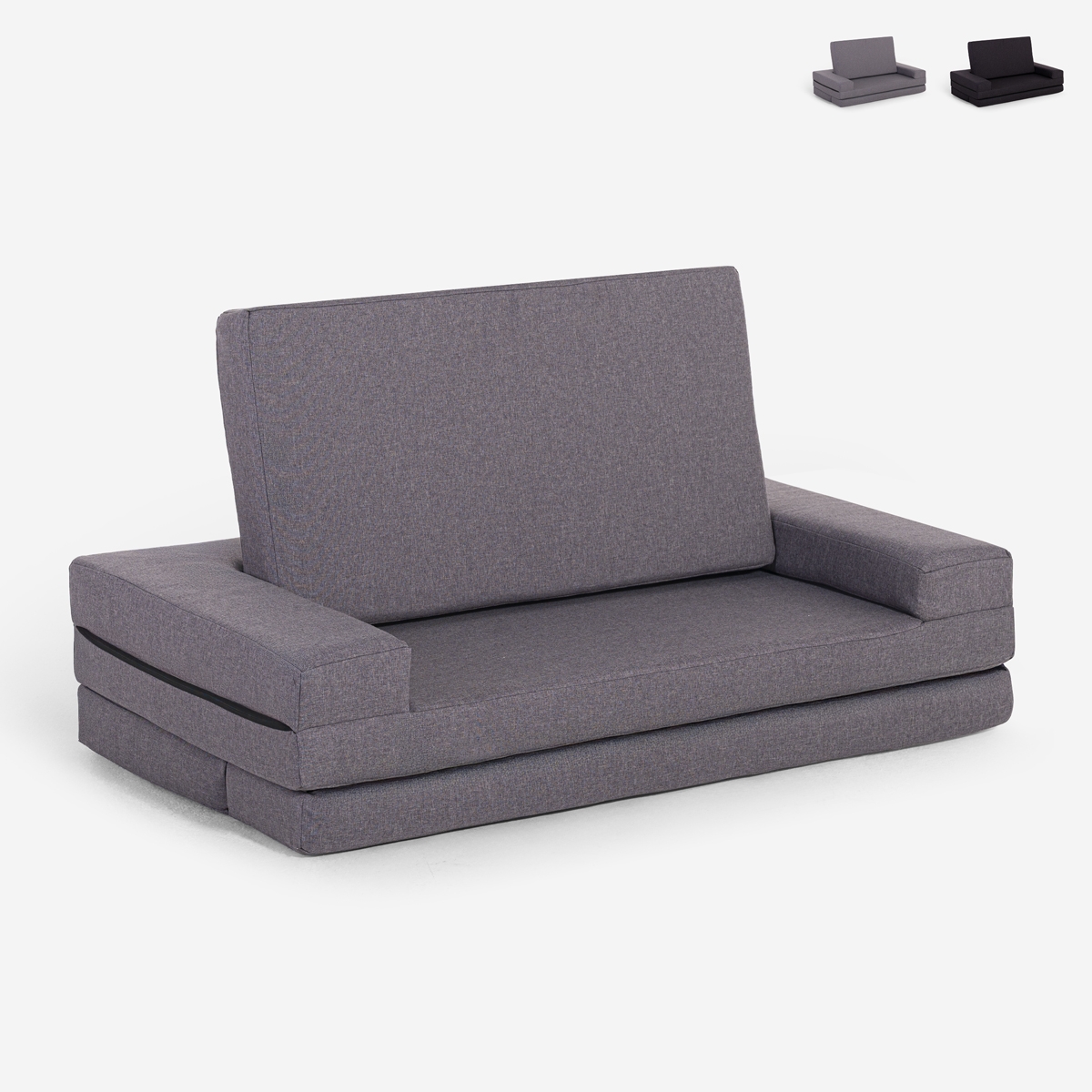 Canapé-lit 2 places modulable pliable gain de place en tissu Miranda Promotion Canapé-lit 2 places modulable pliable gain de place en tissu Miranda Promotion