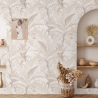 Carta da parati floreale elegante per soggiorno Bosco Tropicale Beige Promozione