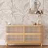 Carta da parati floreale elegante per soggiorno Bosco Tropicale Beige Offerta