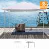 Tonnelle de jardin Antivent en acier 3X3 mètres Style UV Remises